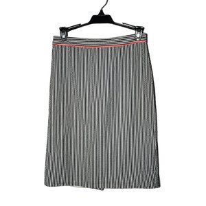 J.Crew Women's Neon Piped Seersucker Striped No. 2 Pencil Skirt Size 0 Career‎
